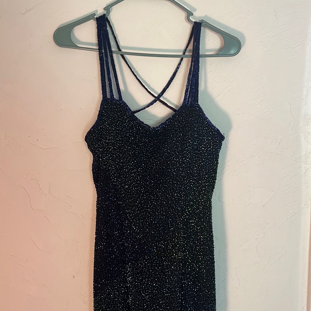 SCALA BEADED PROM DRESS (L)